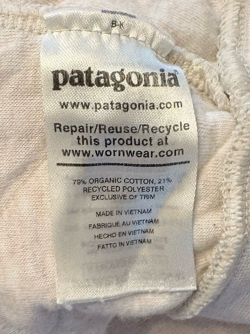 Patagonia Cream Quilted Crew Pullover - Picture 7 of 7